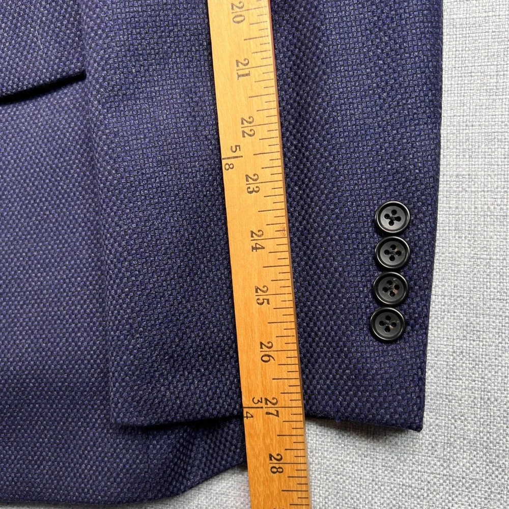 Jos. A. Bank Reserve Wool Cashmere Blazer Sport Coat Men 44L Navy Reda Italy